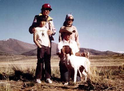 Mikio and Family with AKC FC Mark and handler Steve Epps